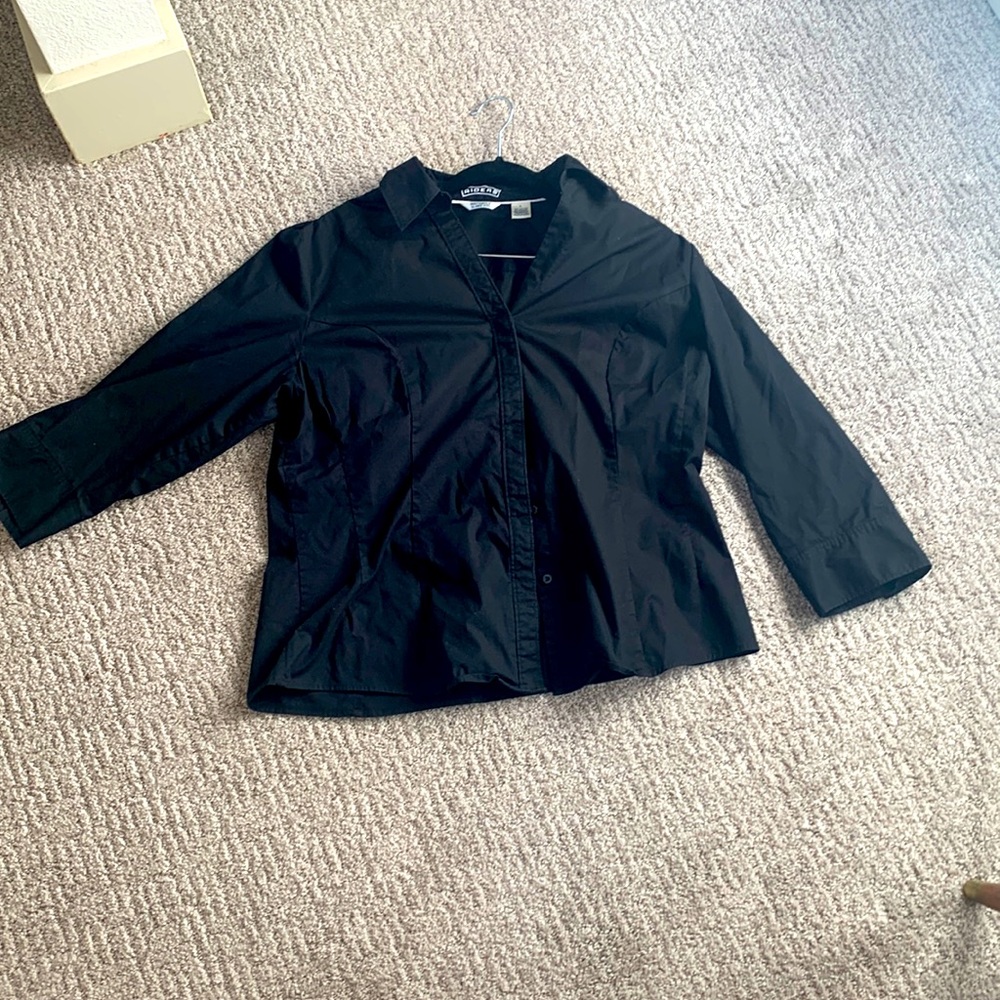 Black button down shirt